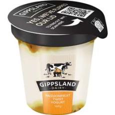 Woolworths - Gippsland Dairy Passionfruit Twist Yoghurt 160g