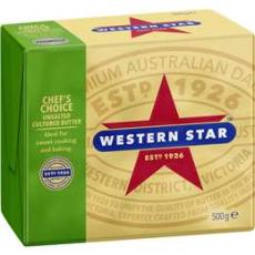 Woolworths - Western Star Unsalted Butter Chef's Choice 500g
