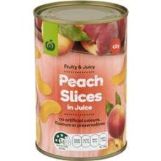 Woolworths - Woolworths Peach Slices In Juice 410g