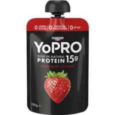 Woolworths - Yopro High Protein Yoghurt Pouch No Added Sugar Strawberry 150g