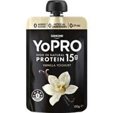 Woolworths - Yopro High Protein Yoghurt Pouch No Added Sugar Vanilla 150g