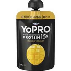 Woolworths - Yopro High Protein Yoghurt Pouch No Added Sugar Mango 150g
