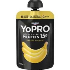 Woolworths - Yopro High Protein Yoghurt Pouch No Added Sugar Banana 150g