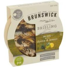 Woolworths - Brunswick Sardines With Lemon &thyme 120g