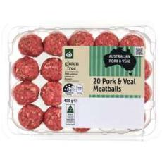 Woolworths - Woolworths Pork & Veal Meatballs 400g
