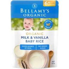 Woolworths - Bellamy's Organic Milk & Vanilla Baby Rice 125g