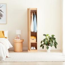 Kmart - Rattan Wardrobe Hanging Storage with Shelf