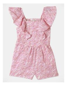 Myer - Woven Flounce Sleeve Playsuit In Light Pink