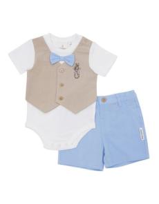Myer - Bodysuit And Short Set in Chambray Blue