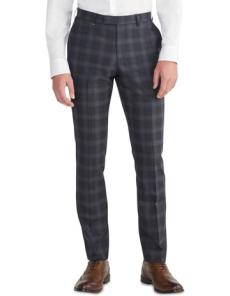 Myer - Slim Suit Check Pant in Grey