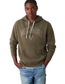 Myer - Super Soft Graphic Hoodie in Olive