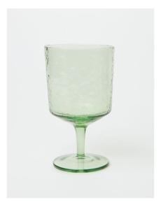 Myer - Crackle Wine Glass Set of 4 in Green