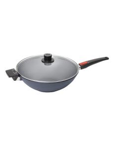 Myer - Diamond Lite Detachable Handle Induction Wok 34cm With Lid Boxed in Grey