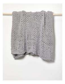 Myer - Chunky Knit Throw 130x180cm in Grey