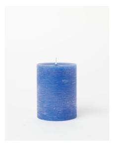 Myer - Rustic Scented Pillar Candle Blueberry 9cm in Blue