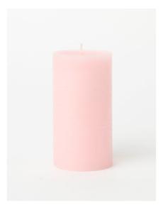 Myer - Rustic Scented Pillar Candle Indian Rose and Sweet Almond 13cm in Pink