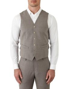 Myer - Mighty Slim Fit Vest in Taupe