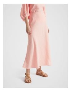 Myer - Core Linen Maxi Skirt in Tulip Pink Crossdye