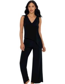 Myer - Cabana Palazzo Style Wide Leg Beach Trousers in Black
