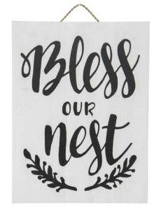 Myer - Wooden Bless Our Nest Sign Wall Art in Multi