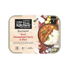 Coles - Kitchen Beef Massaman Curry & Rice