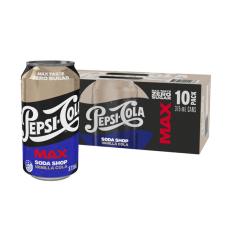 Coles - Max No Sugar Vanilla Cola Soft Drink Cans Multipack 375mL x 10 Pack