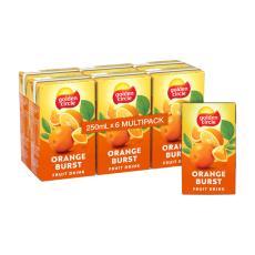Coles - Orange Fruit Drink LunchBox Multipack Poppers 6x250mL
