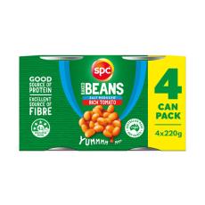 Coles - Canned Baked Beans Salt Reduced 4 Pack