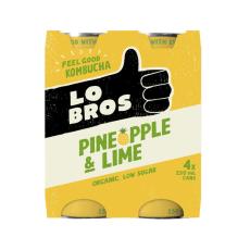 Coles - Kombucha Pineapple Lime 4x250mL