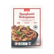 Coles - Frozen Convenience Meal Spaghetti Bolognese