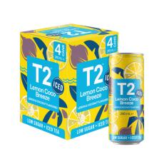 Coles - Iced Tea Lemon Coco Breeze Low Sugar Ice Tea Multipack Cans 240mL x 4 Pack