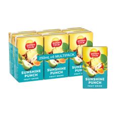 Coles - Sunshine Punch Fruit Drink Lunch Box Multipack Poppers 6x250mL
