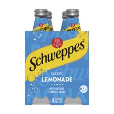 Coles - Lemonade Soft Drink Bottle Glass Multipack 300mL x 4 Pack