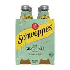 Coles - Dry Ginger Ale Soft Drink Bottle Mixers Multipack 300mL x 4 Pack