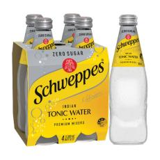 Coles - Zero Sugar Mixers Indian Tonic Water Bottles Multipack 300mL x 4 Pack