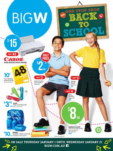Big W School Wear Catalogue January 2015