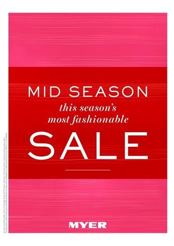 Myer Catalogue Mid Season Sale 1st April 2015