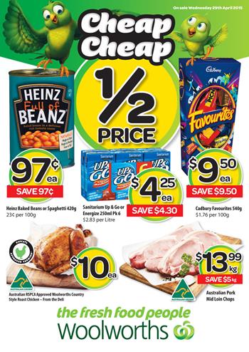 Woolworths Catalogue Specials 29 April 2015