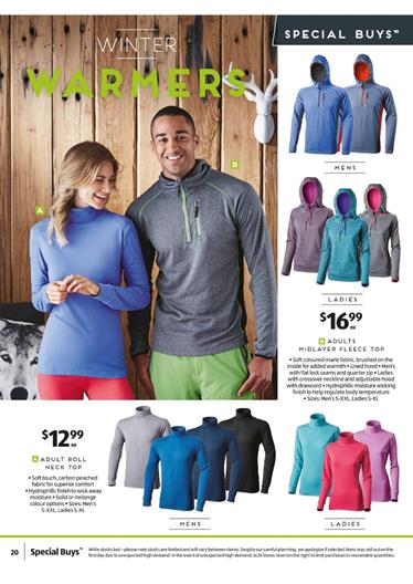ALDI Winter Clothing Special Buys 16 May 2015