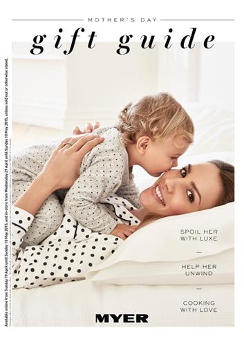 Myer Catalogue Mothers Day Gifts 29 April 2015