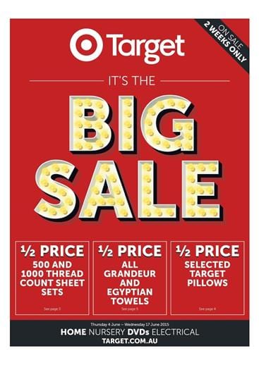 Target Big Sale 14 Jun 2015