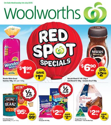 Woolworths Catalogue Red Hot Specials 01 July - 07 July 2015