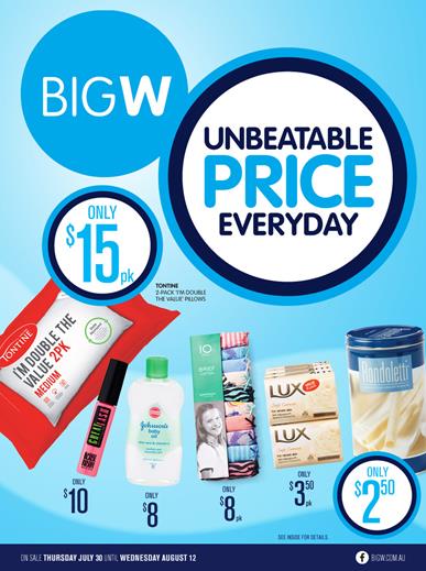 Big W Catalogue Clearance Sale 30 Jul - 12 Aug 2015