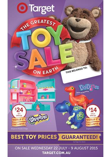 Target Greatest Toy Sale Catalogue 22 July - 9 Aug 2015