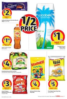 Coles Snacks Catalogue Half Prices Mar 2016