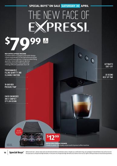 ALDI Expressi Coffee Machine