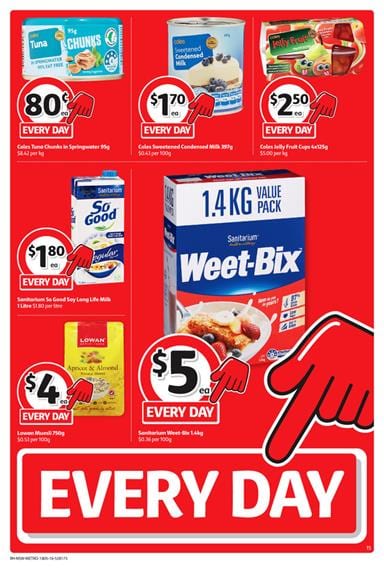COLES EVERYDAY PRICES 18 MAY 2016