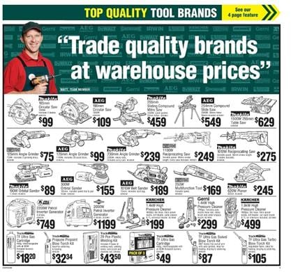 Bunnings Top Quality Tool Brands Jun 2016