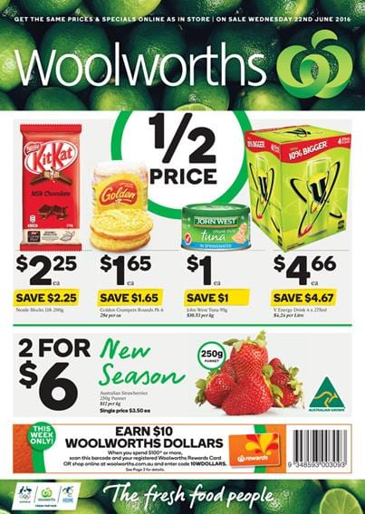 Woolworths Catalogue Jun 22 - 28 2016 Groceries