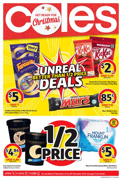 Coles Catalogue Great Deals 23 - 29 November 2016 Part I